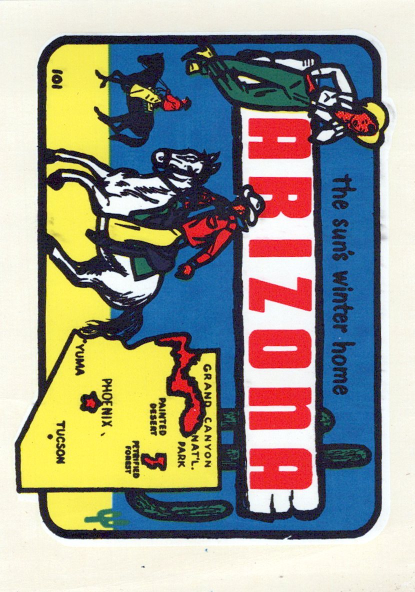 (image for) Arizona Vintage Vacation Stickers AZ(2)